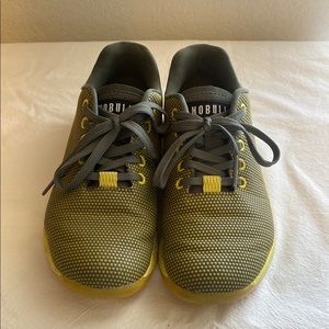 NOBULL Yellow and Gray Athletic Shoes - 8